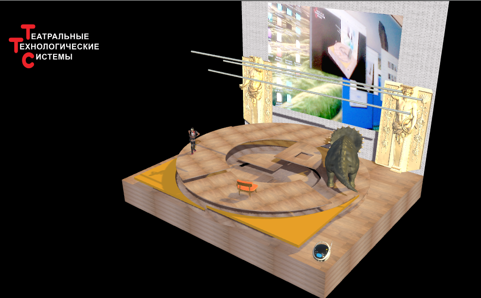 3D-визуализатор системы управления механикой сцены